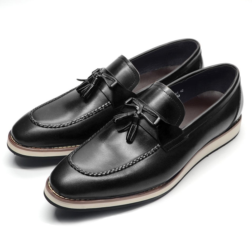 Handgefertigte Rindsleder Loafer Herren Slip-On Weich