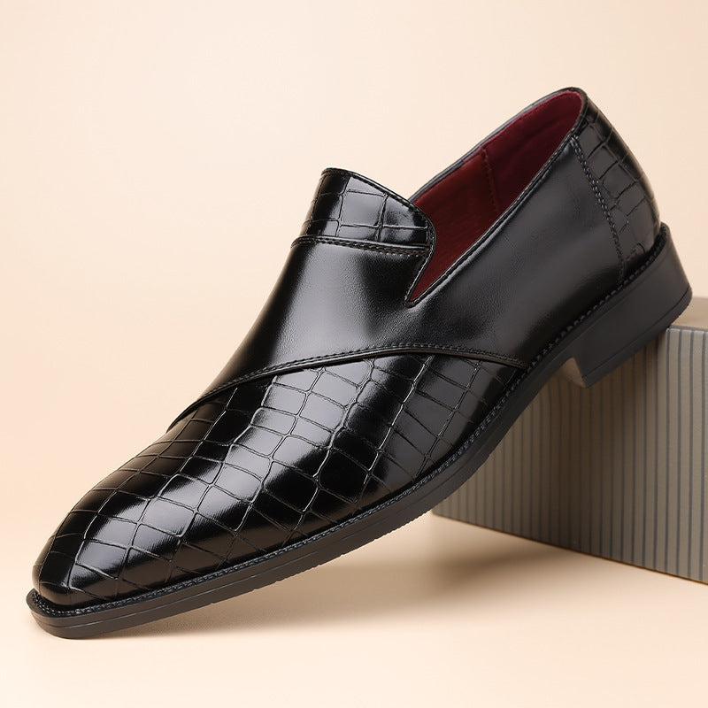 Kroko Prägung Loafer Herren Rindsleder Slip-On Elegant