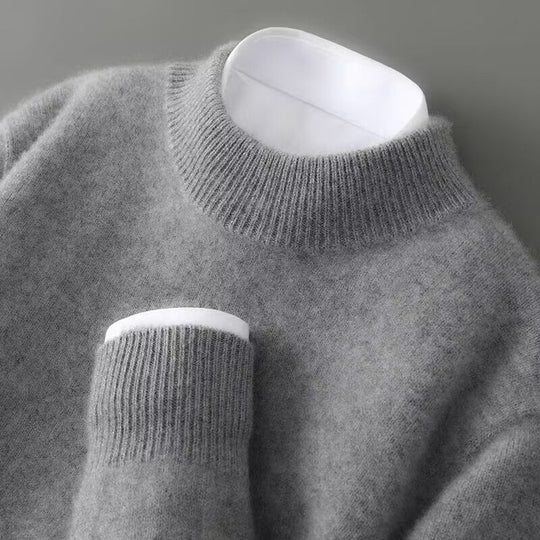 Eleganter Kaschmir Pullover Herren Strickpullover Warm