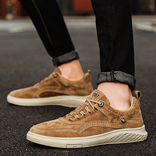 Italienische Wildleder Sneaker Herren Casual Vintage