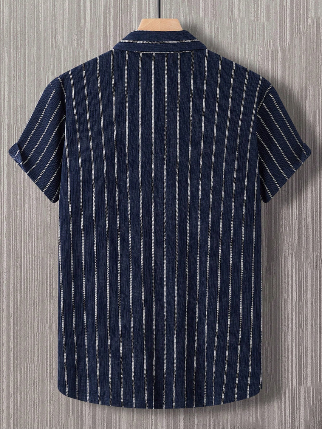 Gestreiftes Kurzarm Sommerhemd Herren Casual Freizeit