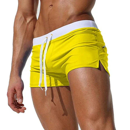 Herren Badeshorts mit Kordelzug – Schnelltrocknende Schwimmshorts