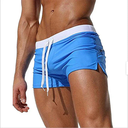 Herren Badeshorts mit Kordelzug – Schnelltrocknende Schwimmshorts