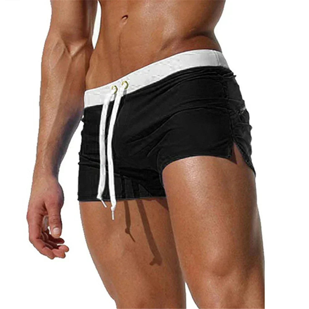 Herren Badeshorts mit Kordelzug – Schnelltrocknende Schwimmshorts