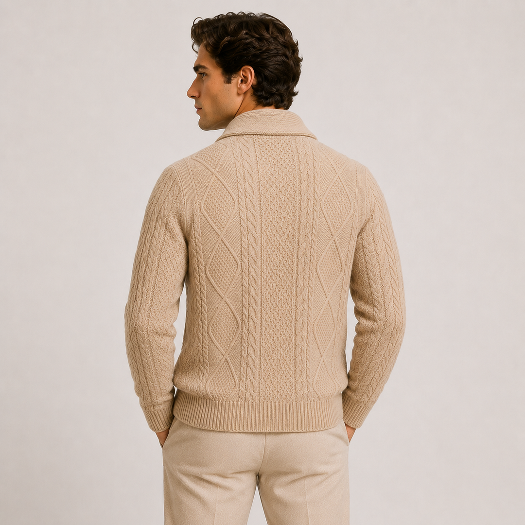 Schalkragen Cardigan Herren Strickjacke Smart Casual