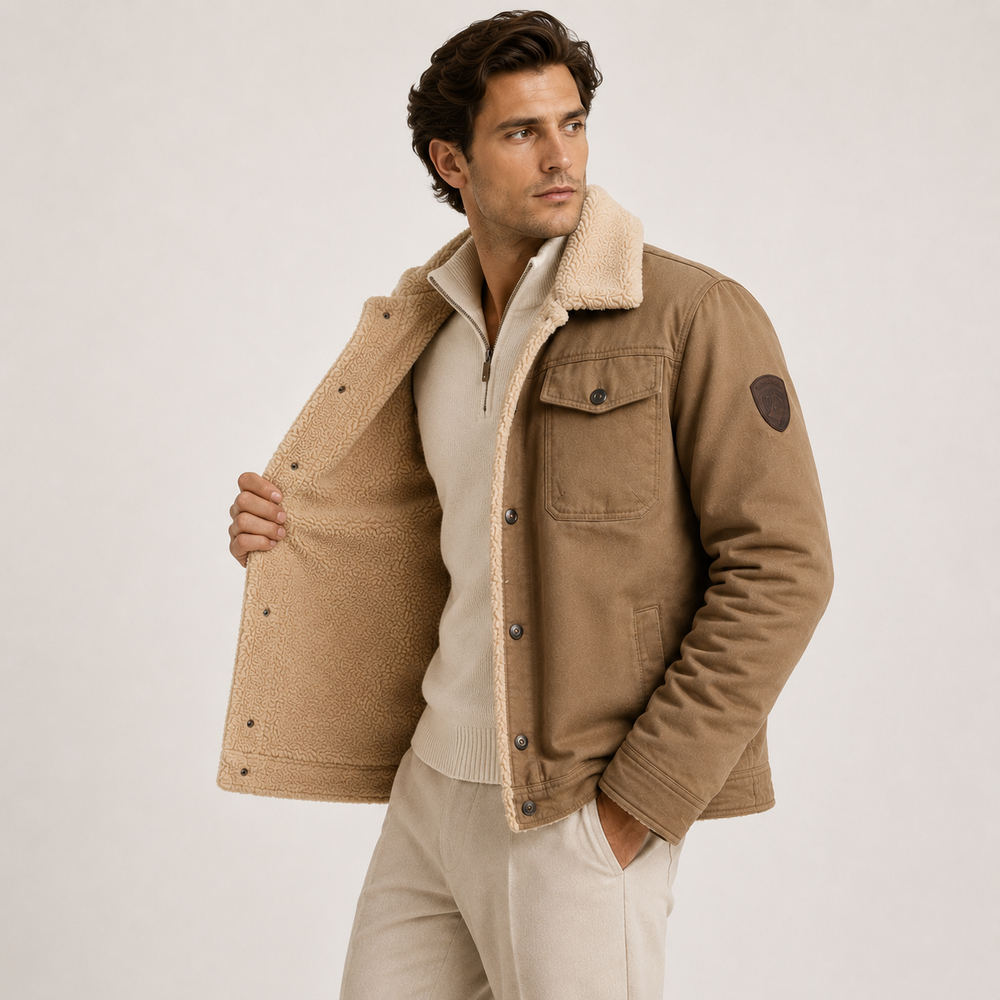 Fleece Utility Jacke Herren Gefüttert Warm Outdoor