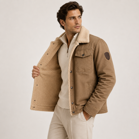 Fleece Utility Jacke Herren Gefüttert Warm Outdoor