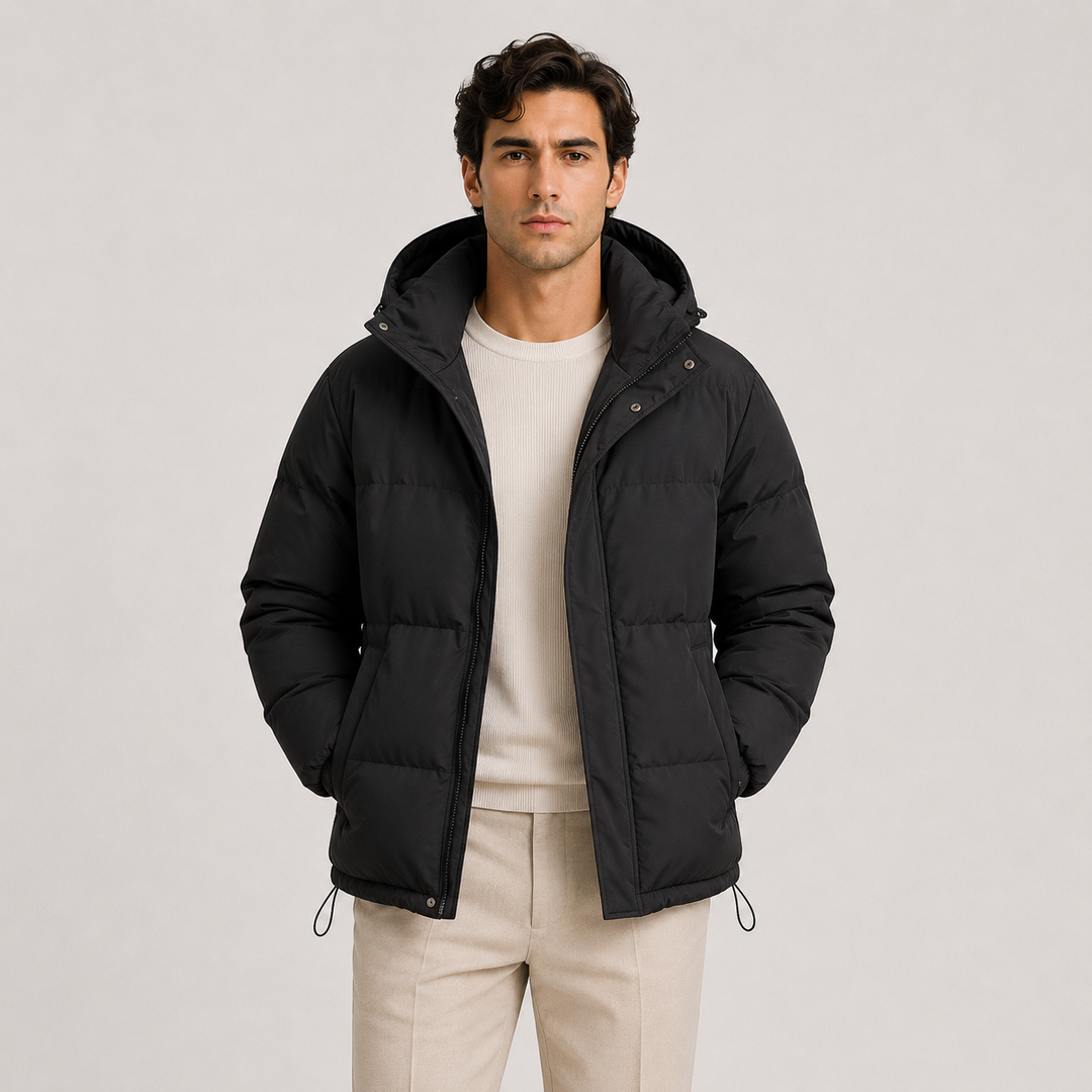 Kapuzen Winterjacke Herren Leicht Warm Gefüttert