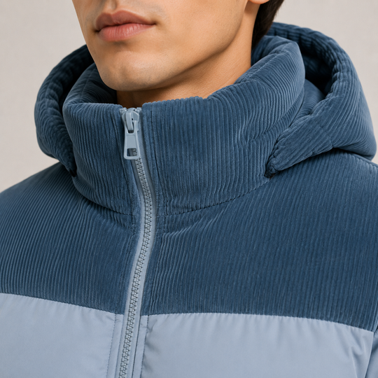 Puffer Winterjacke Herren Kapuze Winddicht Gesteppt