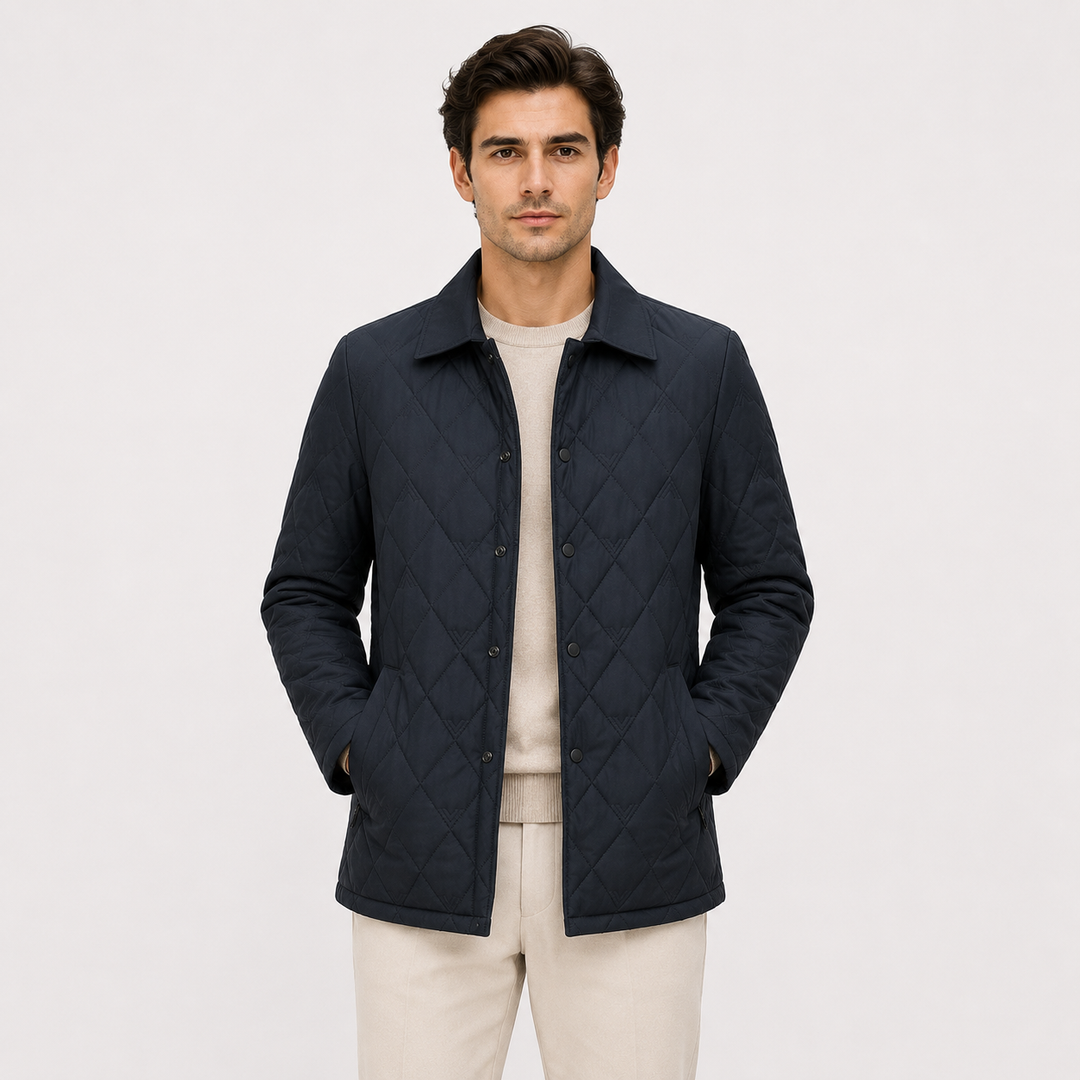 Gesteppte Jacke Herren Diamant Steppjacke Winter Warm