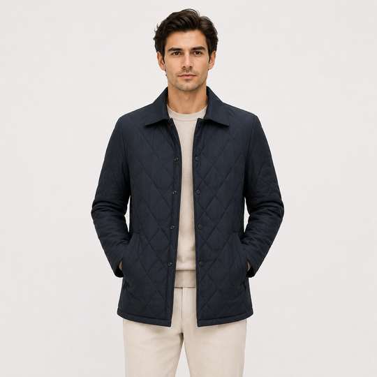 Gesteppte Jacke Herren Diamant Steppjacke Winter Warm