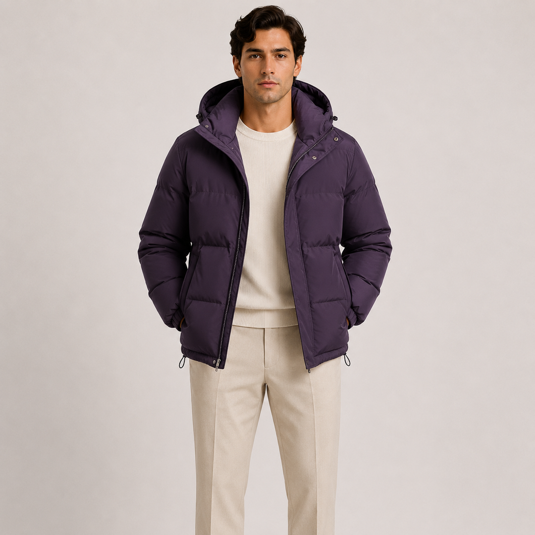 Kapuzen Winterjacke Herren Leicht Warm Gefüttert
