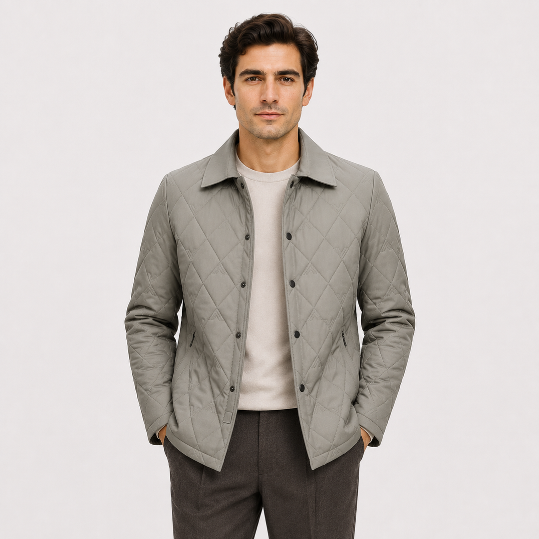 Gesteppte Jacke Herren Diamant Steppjacke Winter Warm