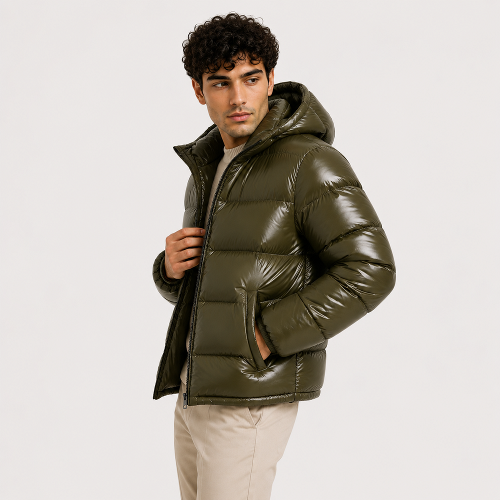 Kapuzenjacke Herren Gefüttert Winter Warm Alltag