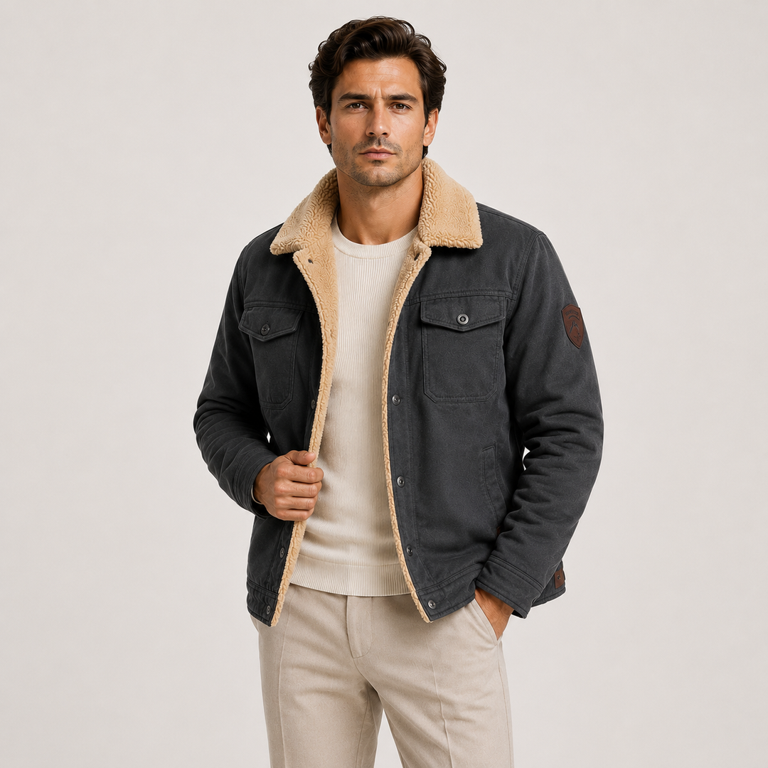 Fleece Utility Jacke Herren Gefüttert Warm Outdoor