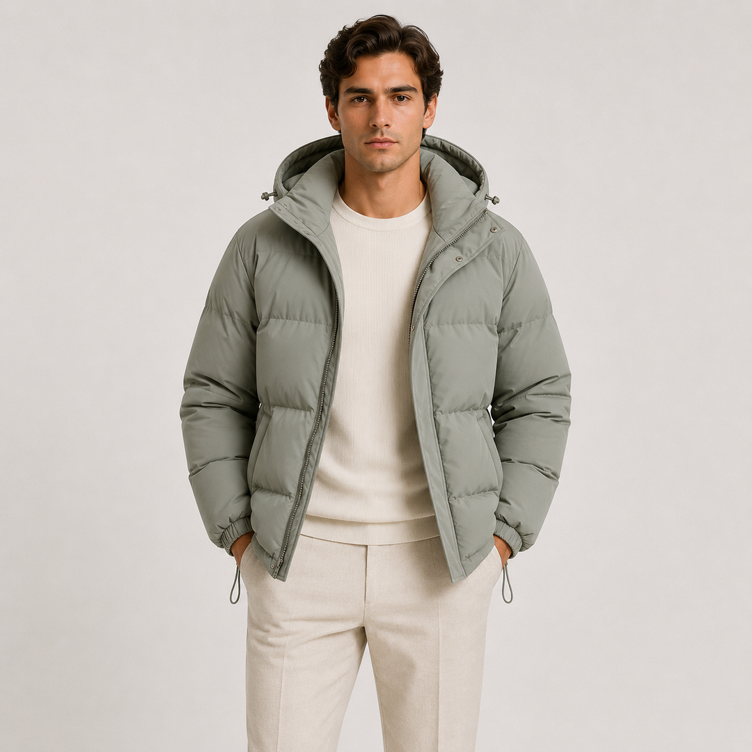 Kapuzen Winterjacke Herren Leicht Warm Gefüttert