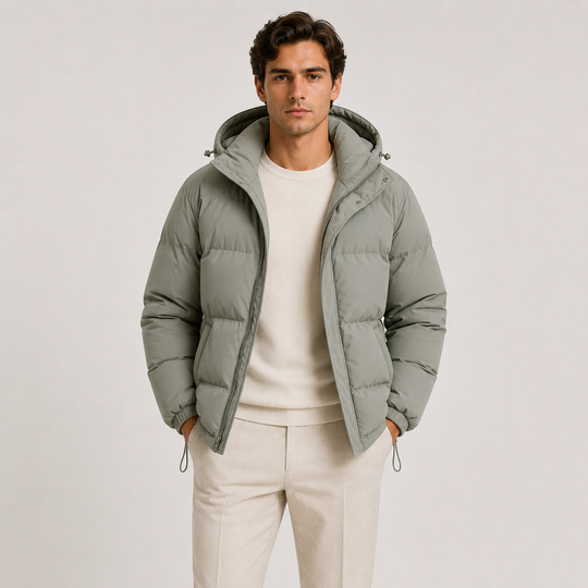 Kapuzen Winterjacke Herren Leicht Warm Gefüttert