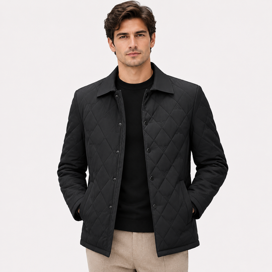 Gesteppte Jacke Herren Diamant Steppjacke Winter Warm