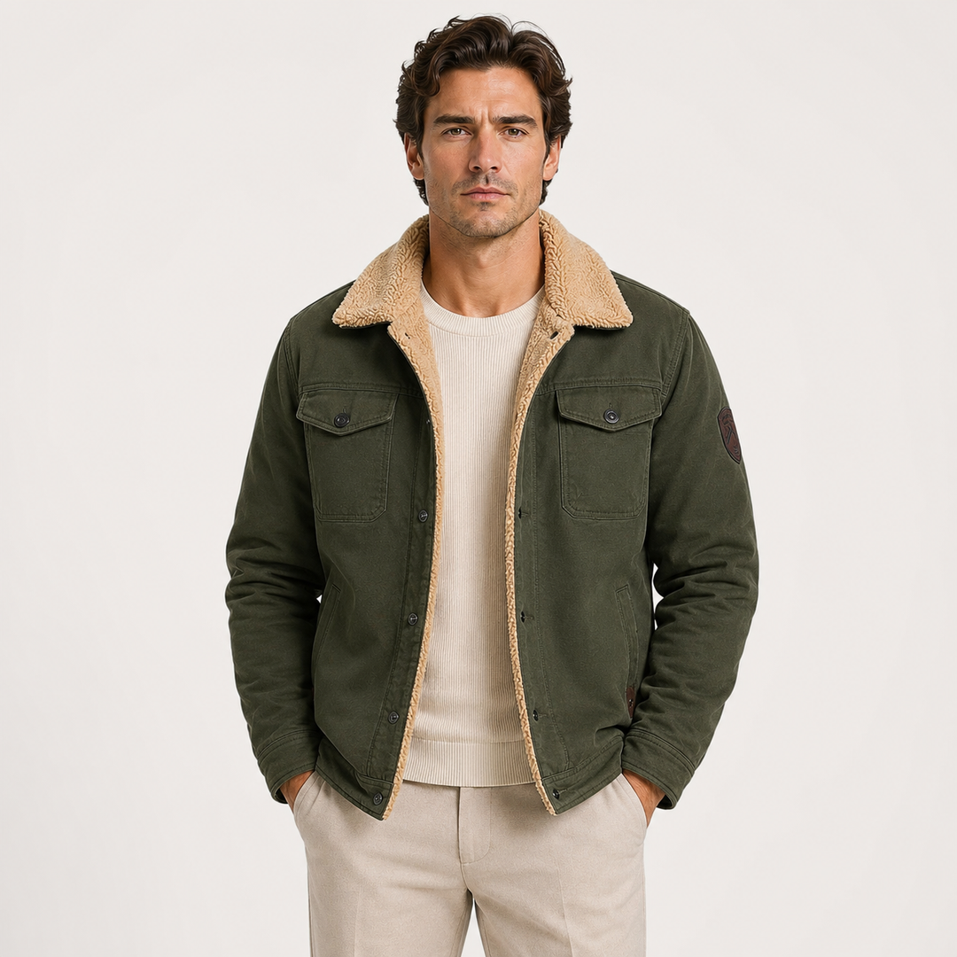 Fleece Utility Jacke Herren Gefüttert Warm Outdoor