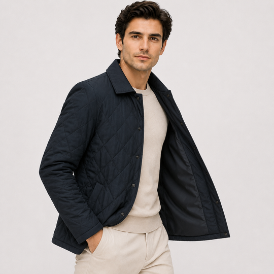 Gesteppte Jacke Herren Diamant Steppjacke Winter Warm