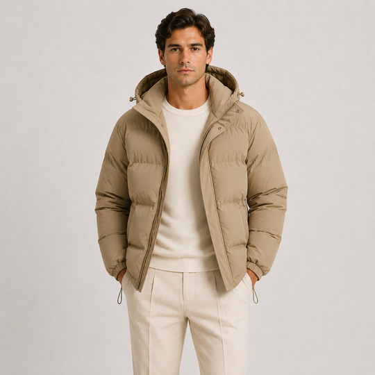Kapuzen Winterjacke Herren Leicht Warm Gefüttert