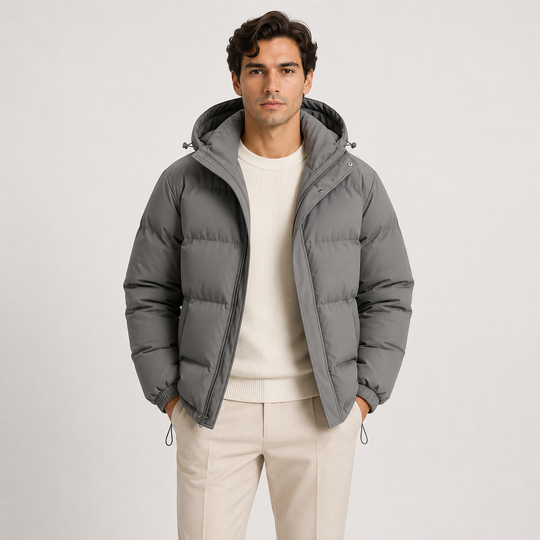 Kapuzen Winterjacke Herren Leicht Warm Gefüttert