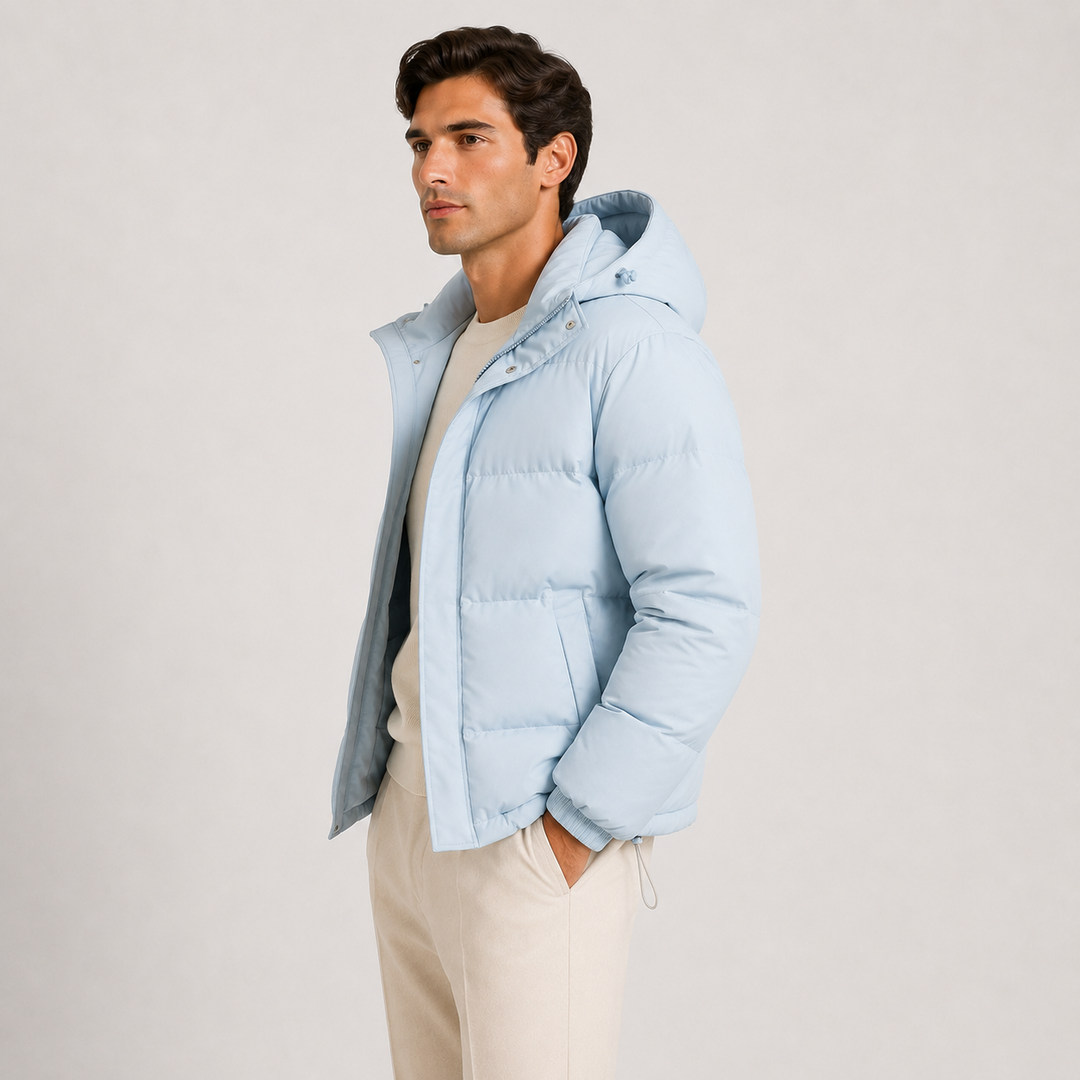 Kapuzen Winterjacke Herren Leicht Warm Gefüttert