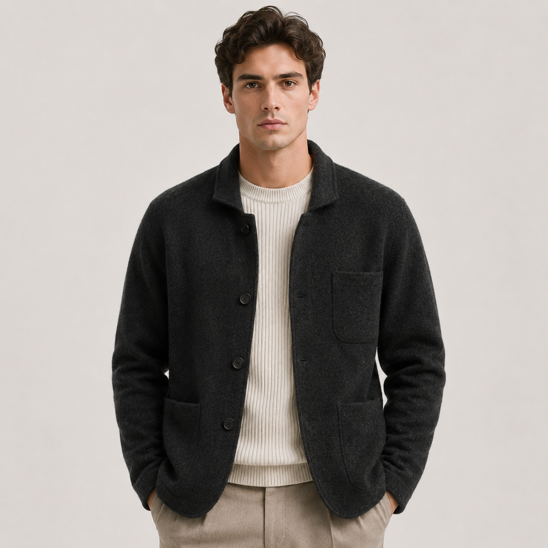 Premium Strick Cardigan Herren Strickjacke Casual Layer