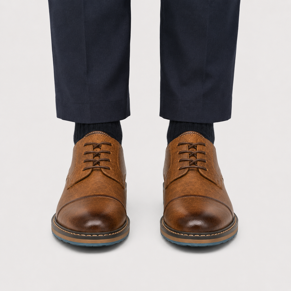 Derby Schuhe Herren Lederoptik Anzugschuhe Business