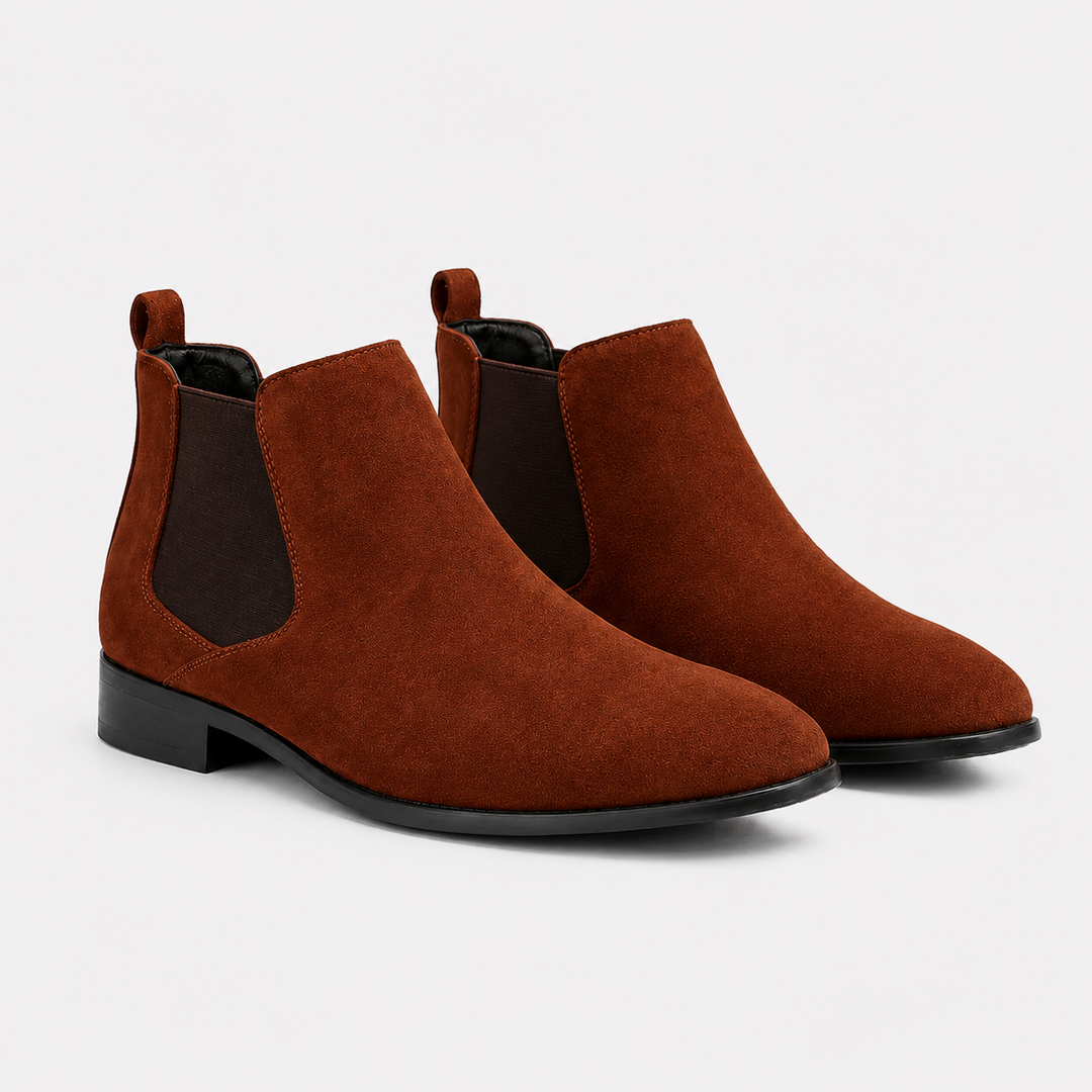 Wildleder Chelsea Boots Herren Slip-On Stiefeletten