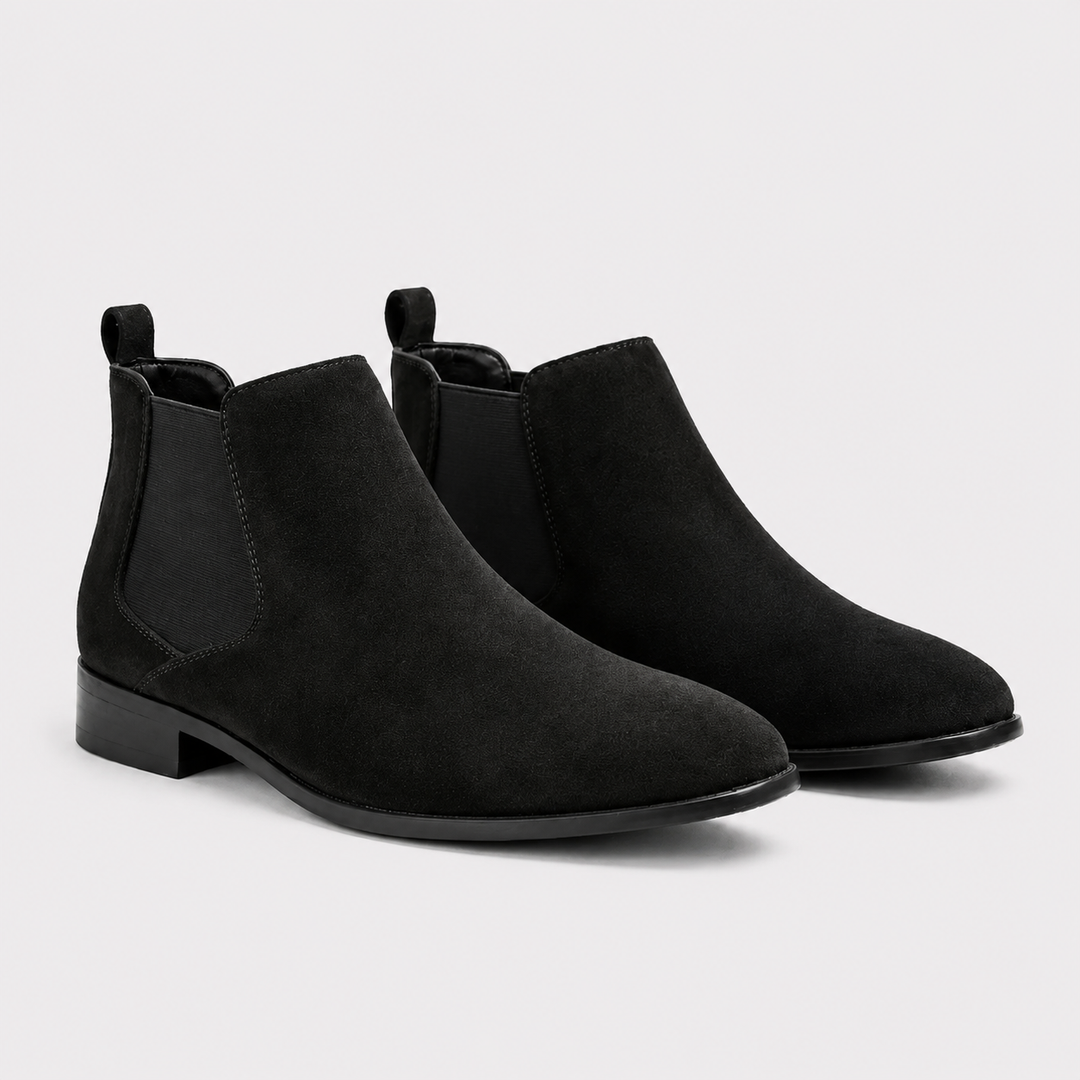Wildleder Chelsea Boots Herren Slip-On Stiefeletten