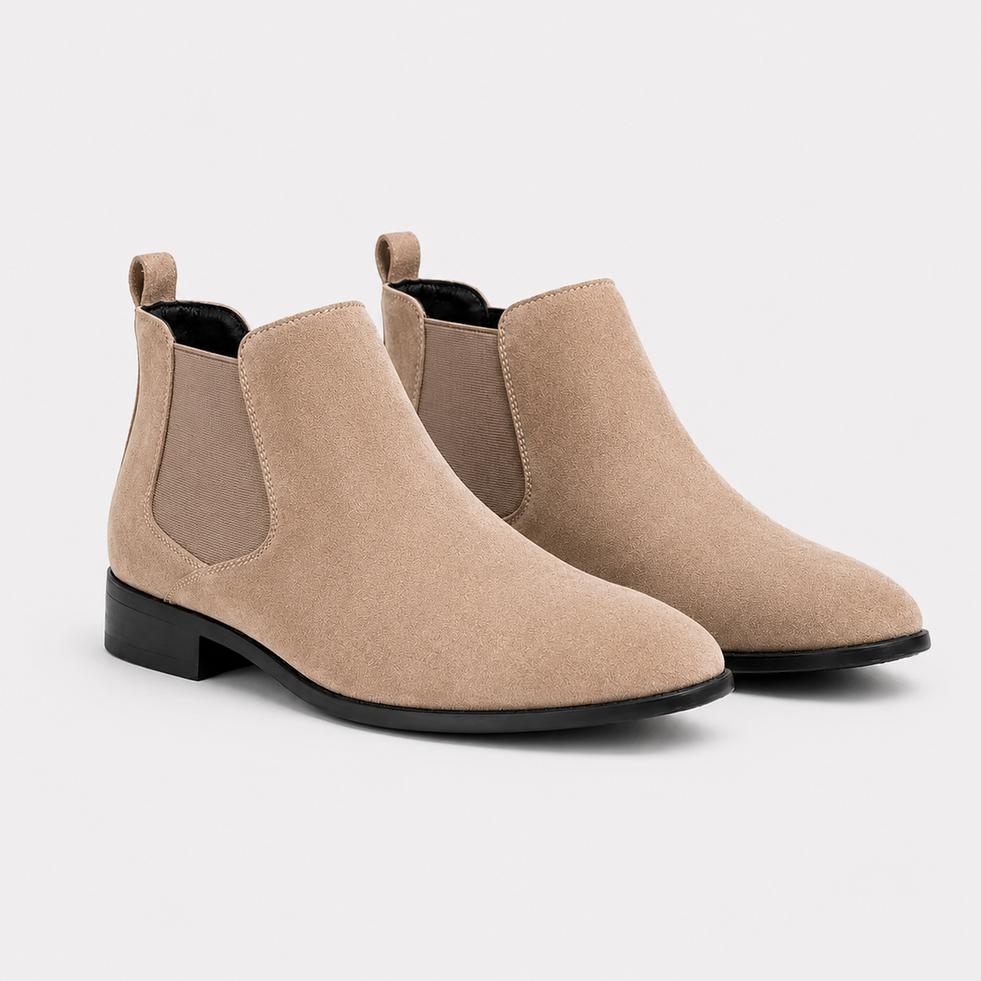 Wildleder Chelsea Boots Herren Slip-On Stiefeletten