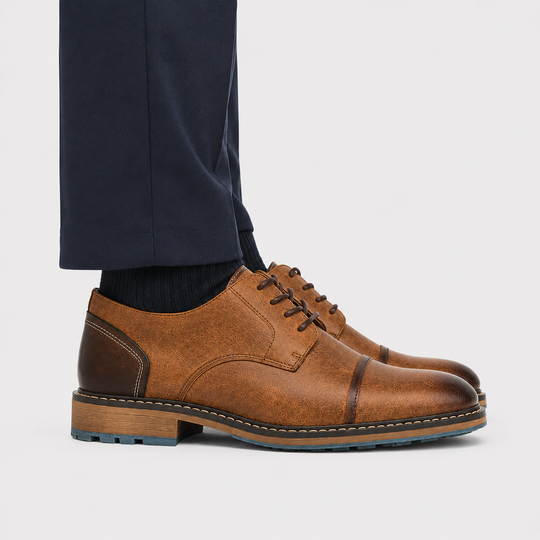 Derby Schuhe Herren Lederoptik Anzugschuhe Business