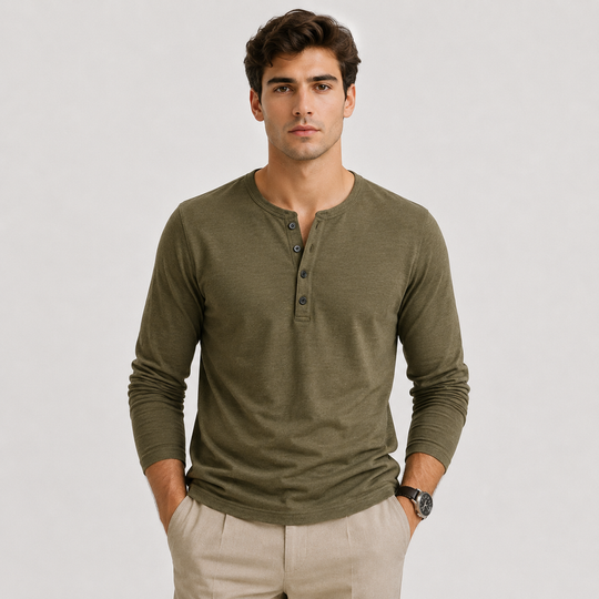Leichter Baumwoll Pullover Herren Strick Alltag Basic
