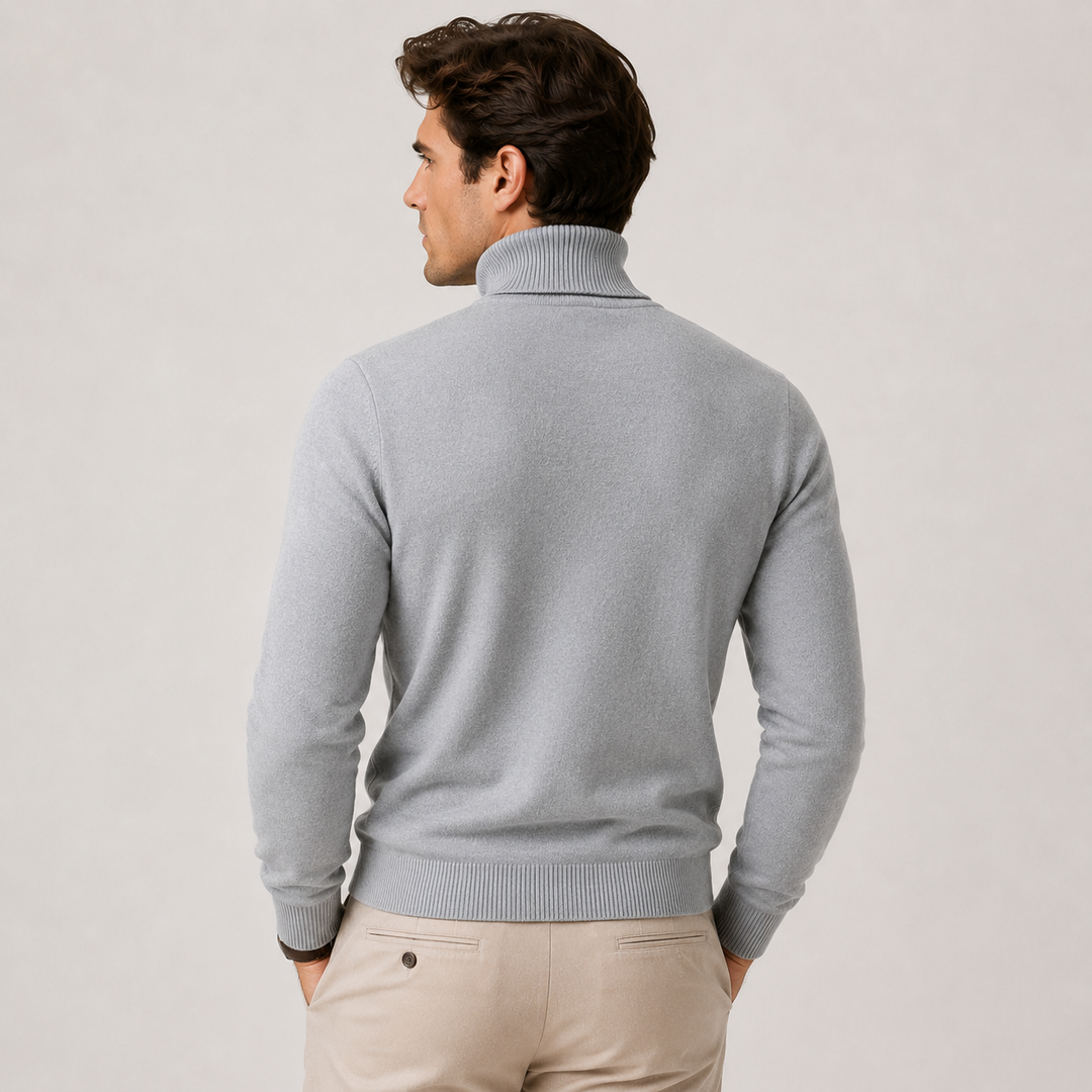 Rollkragen Pullover Herren Strick Winter Warm Casual