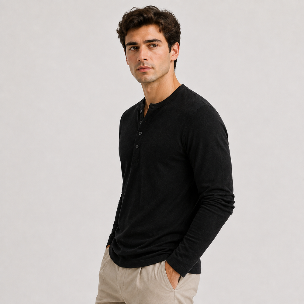 Leichter Baumwoll Pullover Herren Strick Alltag Basic