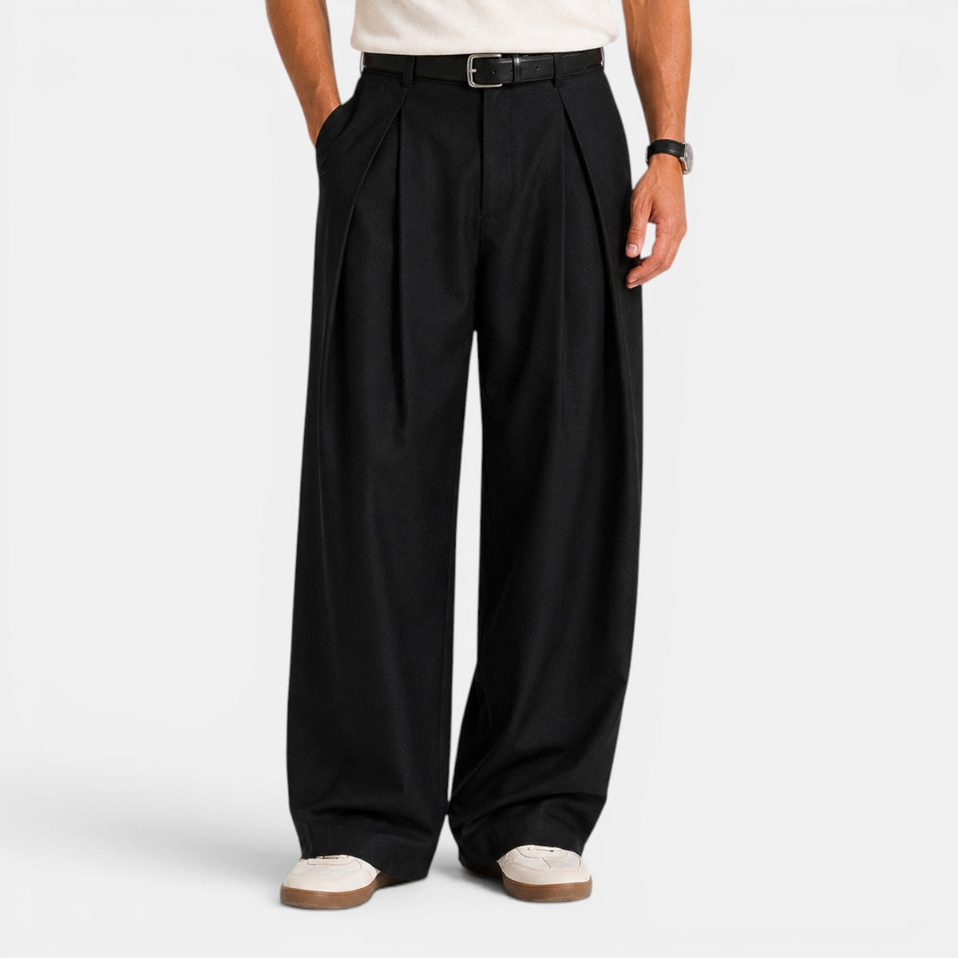 Weite Bundfalten Hose Herren Tailliert Elegant Anzug