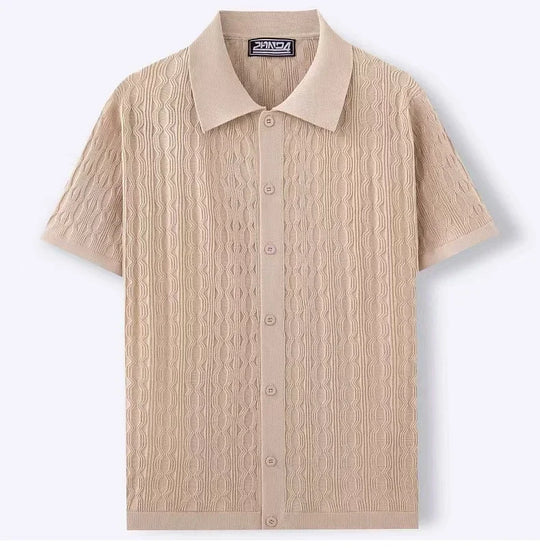Atmungsaktives Strick Poloshirt Herren Business Casual
