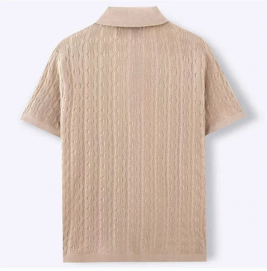 Atmungsaktives Strick Poloshirt Herren Business Casual