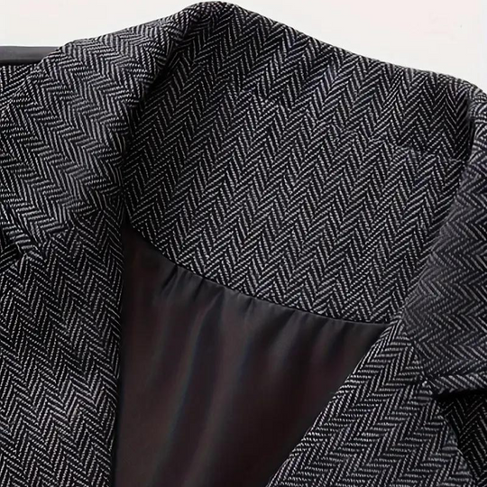 Fischgrat Anzugweste Herren Elegant Business Tweed