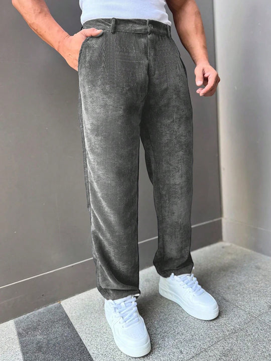 Retro Cord Hose Herren Business Casual Cordhose Stoff
