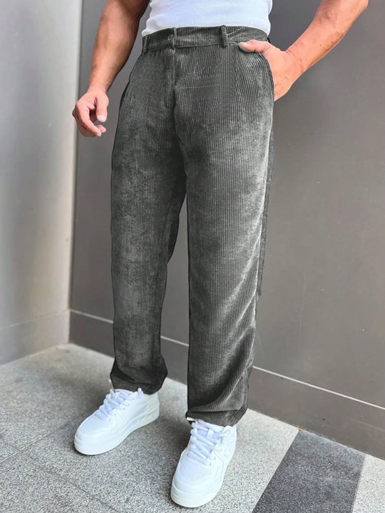 Retro Cord Hose Herren Business Casual Cordhose Stoff