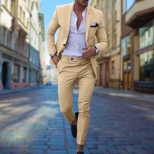 Slim-Fit Anzug Herren Tailliert Business Formal Elegant