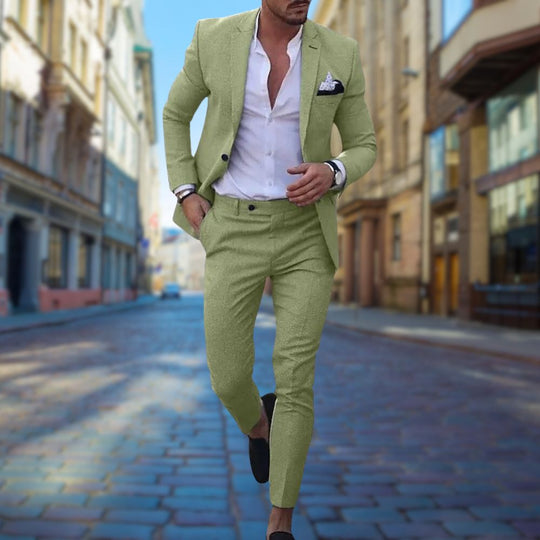 Slim-Fit Anzug Herren Tailliert Business Formal Elegant
