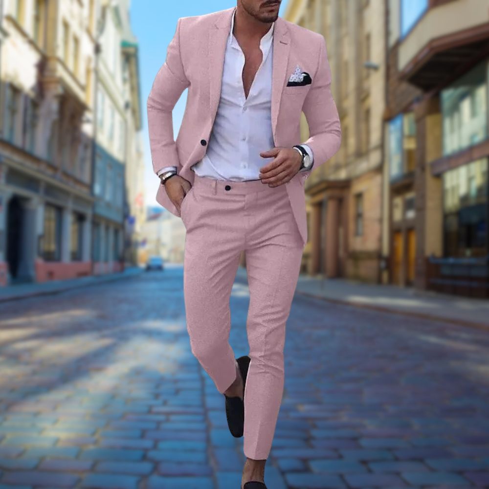 Slim-Fit Anzug Herren Tailliert Business Formal Elegant
