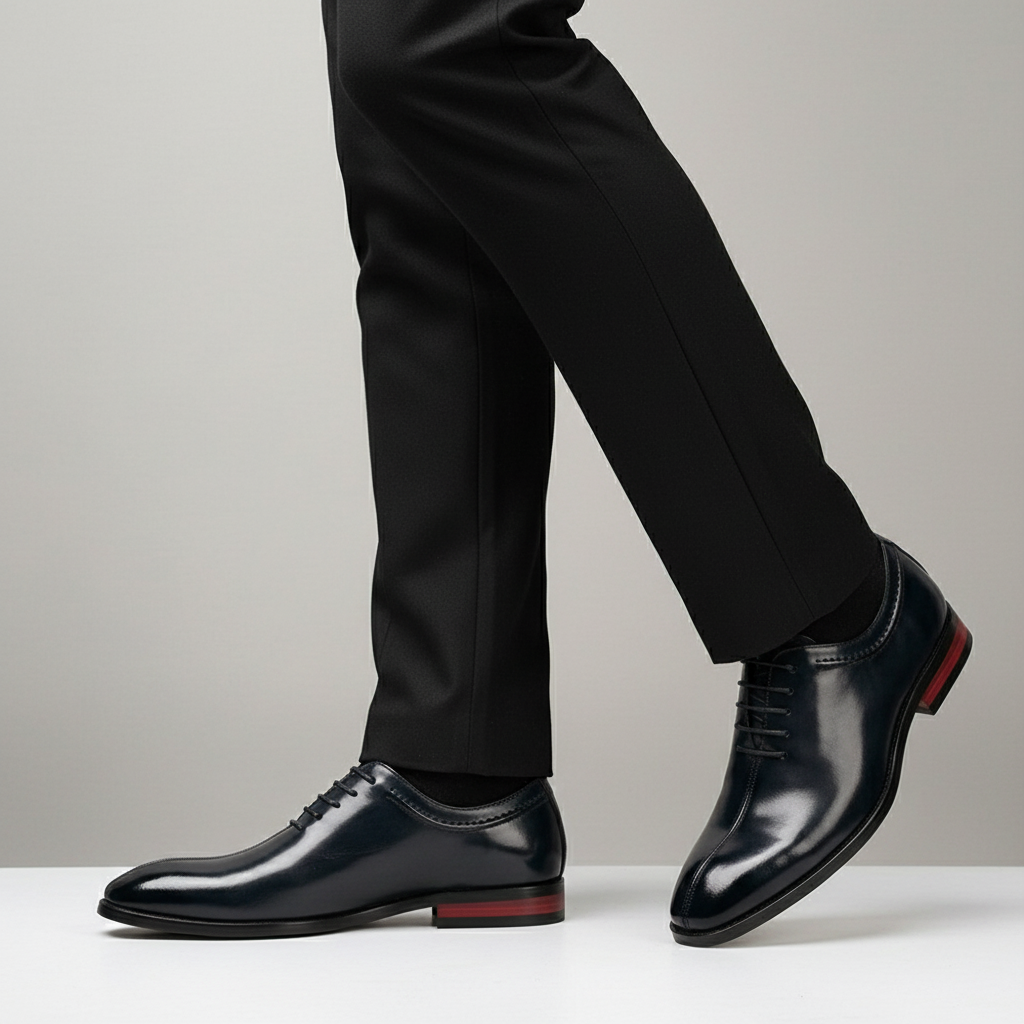Leder Derby Schuhe Herren Poliert Business Schnürer