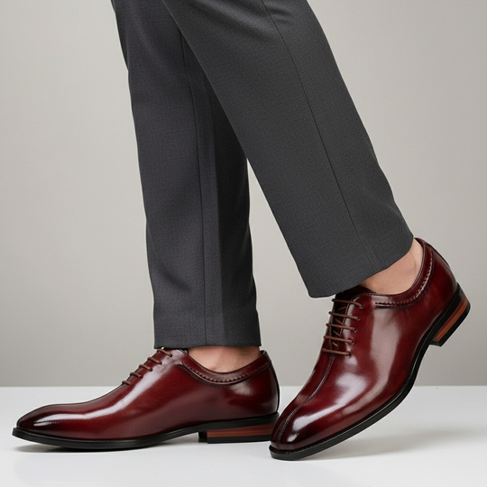 Leder Derby Schuhe Herren Poliert Business Schnürer