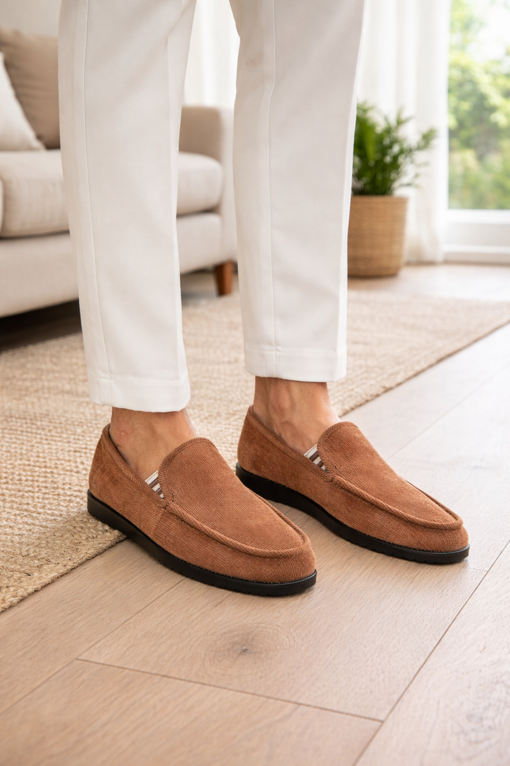 Bequeme Strick Slip-On Loafer Herren Sneaker Schuhe