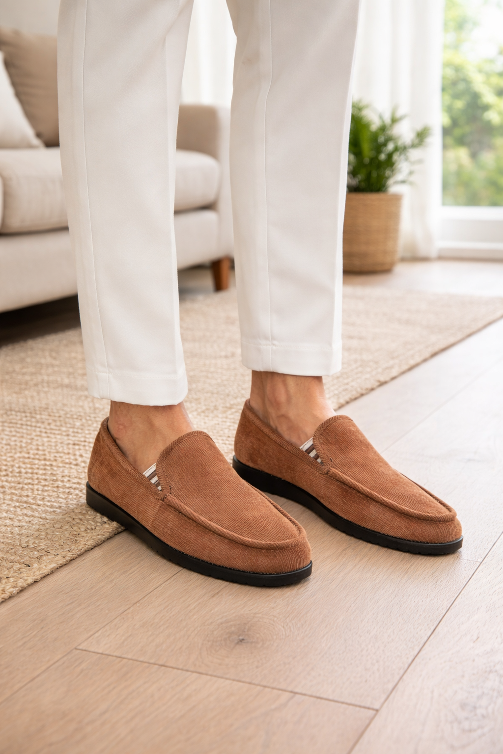 Bequeme Strick Slip-On Loafer Herren Sneaker Schuhe