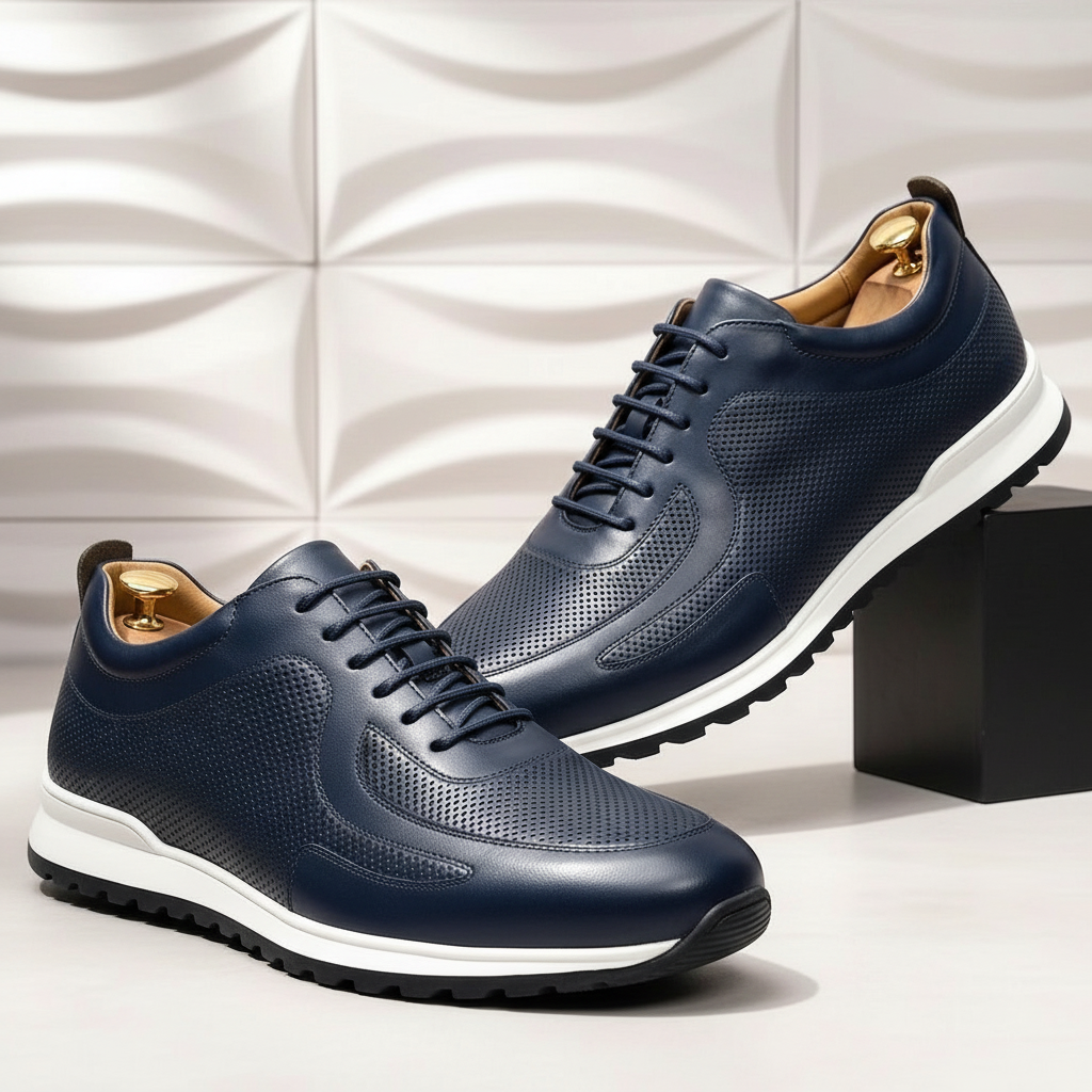 Rindsleder Sneaker Herren Orthopädisch Komfort Casual
